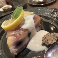 Pear tart dessert  #Veganuary at Loca Kitchen in Tokyo