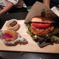 vegan burger at Loca Kitchen in Tokyo
