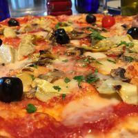 Vegan Giardiniera pizza on Romana base at Pizza Express in Darlington