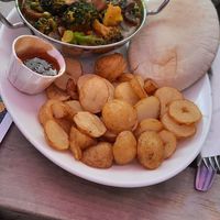 Mushroom, pea and broccoli tikka masala at Cavens Arms in Dumfries