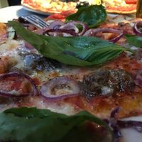 Caponata pizza with vegan cheese  at Pizza Express - Dean St in Newcastle Upon Tyne