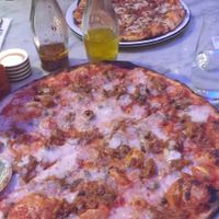 Vegan Puttanesca pizza with barbecue pulled jackfruit at Pizza Express - Eldon Square in Newcastle Upon Tyne