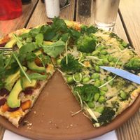 Zuccs and Cosi verde pizza at Col'Cacchio Pizzeria in Stellenbosch