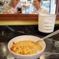 Cauliflower curry soup at VegaKucko in Budapest