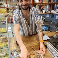 Chaba the friendly owner, chef and waiter. 🥰 at VegaKucko in Budapest