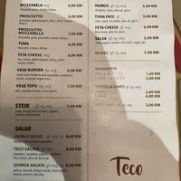 Menu 1 (2023)  at Tecó in Mostar