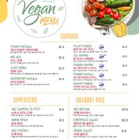 Veg  Menu at Bollywood Indian Restaurant in Busan