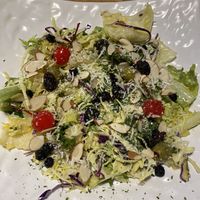 Green salad!  Took me a minute to realize those are maraschino cherries, which bc of the red dye I don’t think are vegan.  I did not eat them, but a great salad nonetheless  at Bollywood Indian Restaurant in Busan