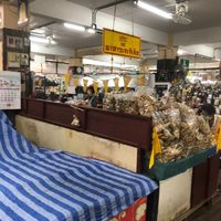 The sign to look for on the ground floor of the market at Warorot Market Food Stall in Chiang Mai