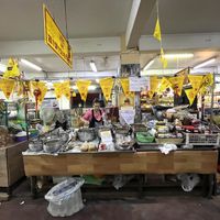 Vegan food stall  at Warorot Market Food Stall in Chiang Mai