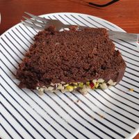 Vegan brownie at Chelo Cafe in Barcelona