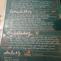 Food menu at Chelo Cafe in Barcelona