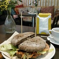 Vegan bocadillo at Chelo Cafe in Barcelona