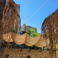 Look up at the castle. at Les Baux Jus in Les Baux-de-provence