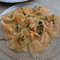 Carpaccio de melon at Les Baux Jus in Les Baux-de-provence