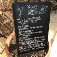 Carte des boissons at Les Baux Jus in Les Baux-de-provence