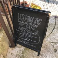 Carte du menu at Les Baux Jus in Les Baux-de-provence
