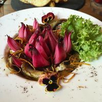 Wow! Flor del escabeche  at Verde Sazon in Santiago