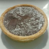 Chocolate orange tart at Small World Cafe in Hexham