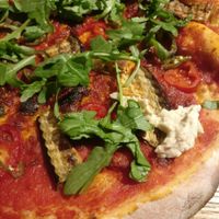 New Vegan Mezze pizza, delicious. at Pizza Express - Silverburn in Glasgow