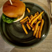 I had already eaten half of the fries. at Cantina in Paignton