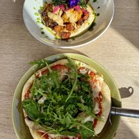 Cauliflower bowel and florentine pizza made vegan   at Cantina in Paignton