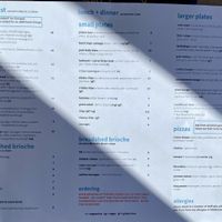 Menu  at Cantina in Paignton