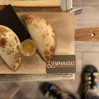 Seaweed & tofu and Soy & curry. VEGAN!! at Dempanadas in Valencia