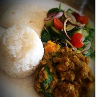 vegan dhal at Habitat Cafe in Aberfeldy