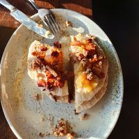 Classic Pancakes with added coconut bacon at Beetnut in Zurich