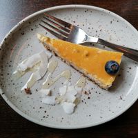 Vegan cheesecake at Beetnut in Zurich