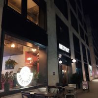 Outlside the restaurant at Beetnut in Zurich