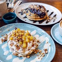 Classic pancakes & choco berry pancakes at Beetnut in Zurich