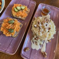 Vegan salmon toast, pancakes  at Beetnut in Zurich