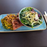 Tofu scramble toast with extra bacon at Beetnut in Zurich
