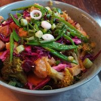 Buddha Bowl with crispy tofu at Beetnut in Zurich