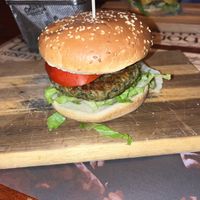 Vegan burger   at Scholars Lounge Irish Pub in Rome