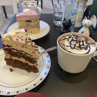 Chocolate and coffee  at Katzencafe Miezhaus in Bielefeld