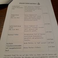 Menu at Katzencafe Miezhaus in Bielefeld