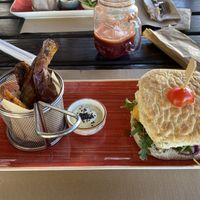Bean burger  at Raizes in Quarteira