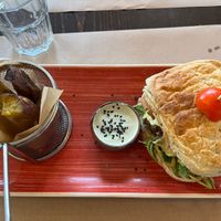 Black bean burger   at Raizes in Quarteira