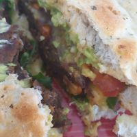 Black bean and quinoa burger at Raizes in Quarteira