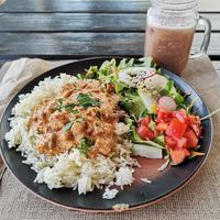 Strogonoff de seitan at Raizes in Quarteira