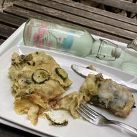 Lasagna and pizza  at PappaGioia in Florence