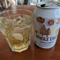 Ginger beverage served with fresh ginger at GiG - Green is Good in Ericeira