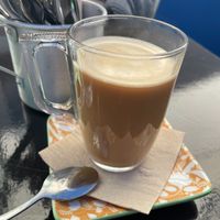 Coffee with coconut milk at GiG - Green is Good in Ericeira