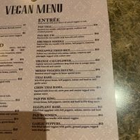 vegan menu pt 2 at Chon Thai Food in Chandler