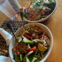 drunken noodle (my FAV) & vegan thai freid rice YUMMYYY so colorful  at Chon Thai Food in Chandler