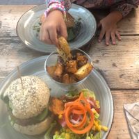 Garden burger at Nude Cafe in Ibiza