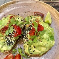Avocado toast  at Nude Cafe in Ibiza